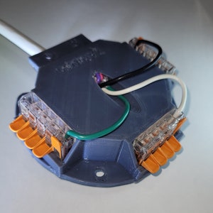 Digital download file for 5 way Wago 221 terminal block . Connect up to 4 electrical power cables extensions safely and secure with zip tie