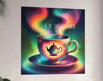 Hot Tea in the Kitchen Poster | Jam Band Art | Goose the band | Matte Vertical Posters