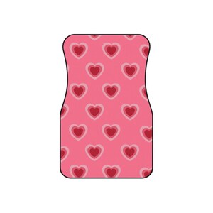 Heart Pink Set of 2 Car Floor Mats | Cute Girly Car Accessories image 4