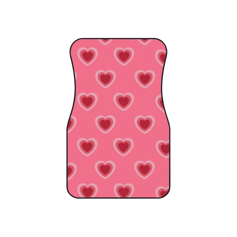 Heart Pink Set of 2 Car Floor Mats | Cute Girly Car Accessories image 4