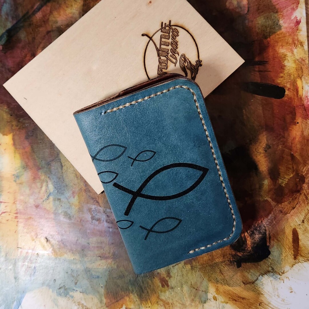 Blue Fish Wallet - Etsy