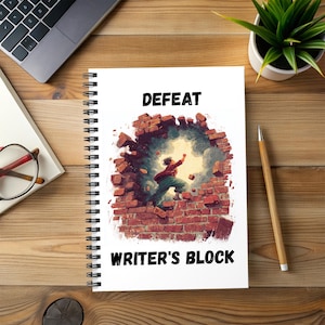 Defeat Writer&#39;s Block | Spiral Notebook - Ruled Line