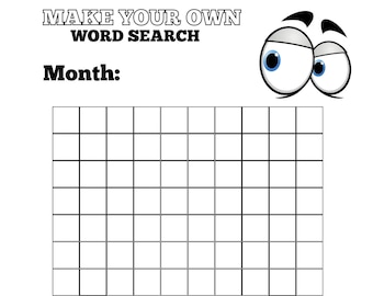 Make Your Own Word Search - Etsy