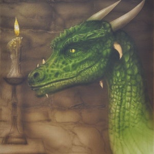 Seoda, Giclée, Fine Art Print, Dragon Print, Fantasy Print, Dragon Art, Medieval Art, Fine Fantasy Art, Dragon Portrait, Dragon Attitude