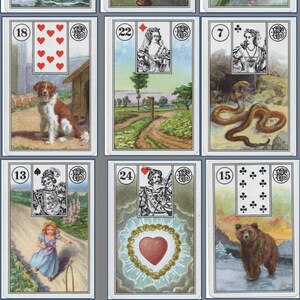 Leitura prática de cartas Lenormand (em profundidade, 9 cartas) - Amor, Relacionamentos, Dinheiro, Carreira, Família, basta perguntar!