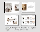 E-Design Client Presentation Template | Design Proposal | Process | Moodboards | Client Shopping List | Paint Colors