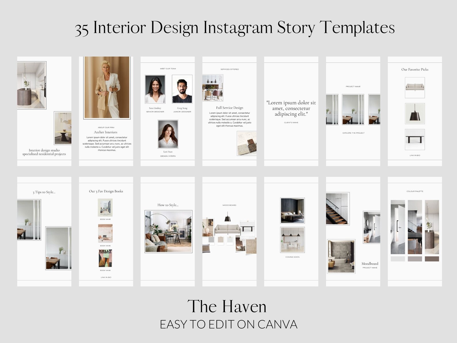 70 Interior Design Instagram Post & Story Templates Interior - Etsy