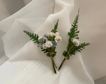 Flowers & Fern Hair Pins