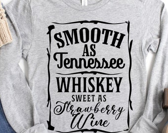 Tennessee Whiskey Graphic Long Sleeve Shirt: Country Music Tee