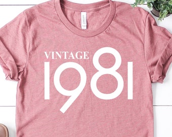 Vintage 1981 Birthday Shirt: 41st Birthday Gift Tee