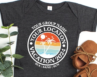 Custom Family Vacation Onesie: Personalized Summer Trip Shirt