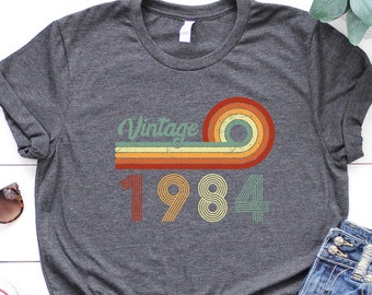 Vintage 1984 Retro Graphic Tee - 40th Birthday Gift
