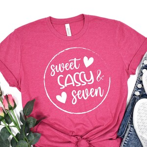 Sweet Sassy Seven Shirt: 7th Birthday Girl T-Shirt