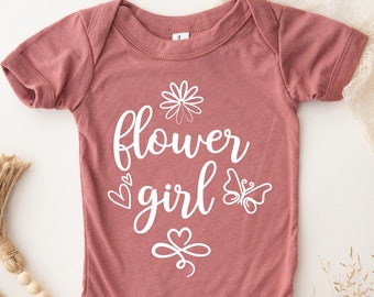 Flower Girl Shirt, Wedding Tee, Shower Gifts, Flower Girl Gift, Flower Girl Onesie®, Baby Announcement Onesie®, Flower Girl Baby,Cute Flower