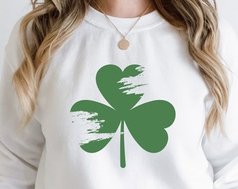 Retro Shamrock Sweatshirt: St Patricks Day Irish Shirt