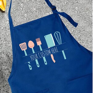 Custom Name Kitchen Utensils Apron: Personalized Chef Gift