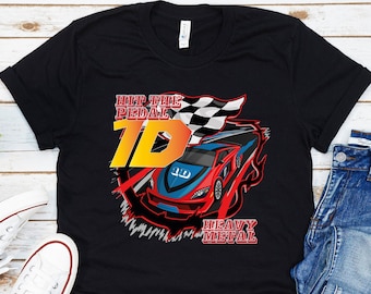 Race Car T-Shirt: Hit The Pedal Heavy Metal Unisex Tee