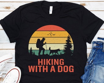 Hiking With Dog T-Shirt: Mountain Adventure Tee