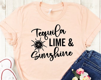 Tequila Lime & Sunshine T-Shirt: Cinco De Mayo Vacation Tee