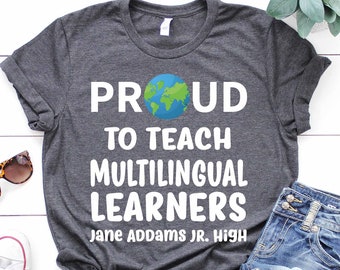 Custom Multilingual Teacher Shirt, Multilingual Gift, English Teacher Gift, Back to School Gift, Teacher Shirt, ESL Teacher Tee,Gift For ESL