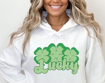 Cute St Patricks Day Sweatshirt, Retro Shamrock Sweatshirt, Retro Irish Shirt, Patrick's Day Hoodie, Happy Easter Sweatshirt, Easter Family