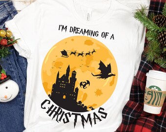 Wizard School Christmas Tee: Magical Castle Vacation Shirt