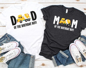 Construction Truck Birthday Shirt: Family Matching Tee