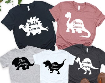 Custom Dinosaur Shirt, Personalized Dinosaur Shirt, Dinosaur Family Shirt, Dinosaur Birthday Tee, Personalized Shirt for Family,Dinosaur Tee
