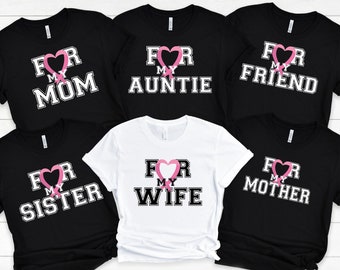 Custom Breast Cancer Awareness T-Shirt: Family Support Squad Tee