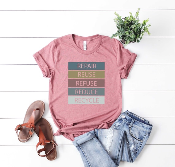 Reduce Reuse Recycle Shirt: Earth Day Tee, Eco Friendly Gift