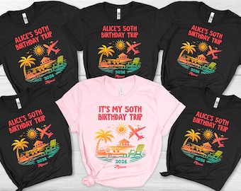 Custom Birthday Trip Shirts, Birthday Group Shirt, Group Travel Outfit