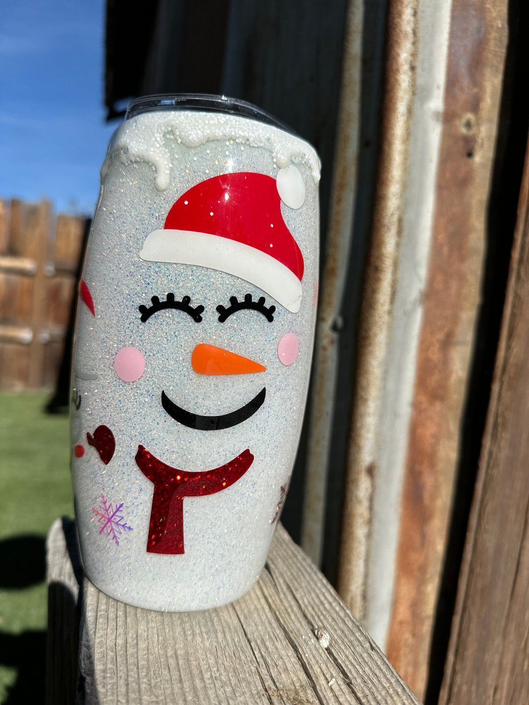 Mr and Mrs Clause Rudolph Epoxy Christmas Tumbler Snow Drip - Etsy
