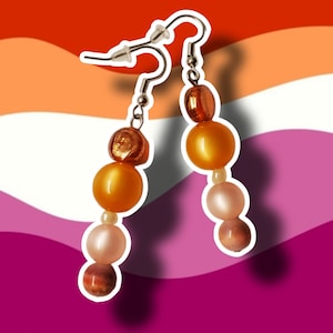 Lesbian Pride - Beaded Earrings