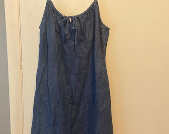 Gap Denim Spaghetti Strap Dress Size 10