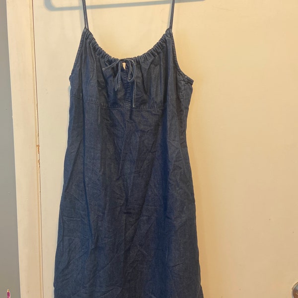 Gap Denim Spaghetti Strap Dress Size 10