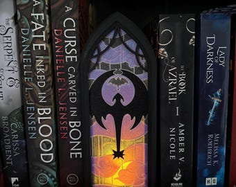 Gothic Stained Glass inspired BookNook | 3D Printed | LED Candle Holder | Made to Order