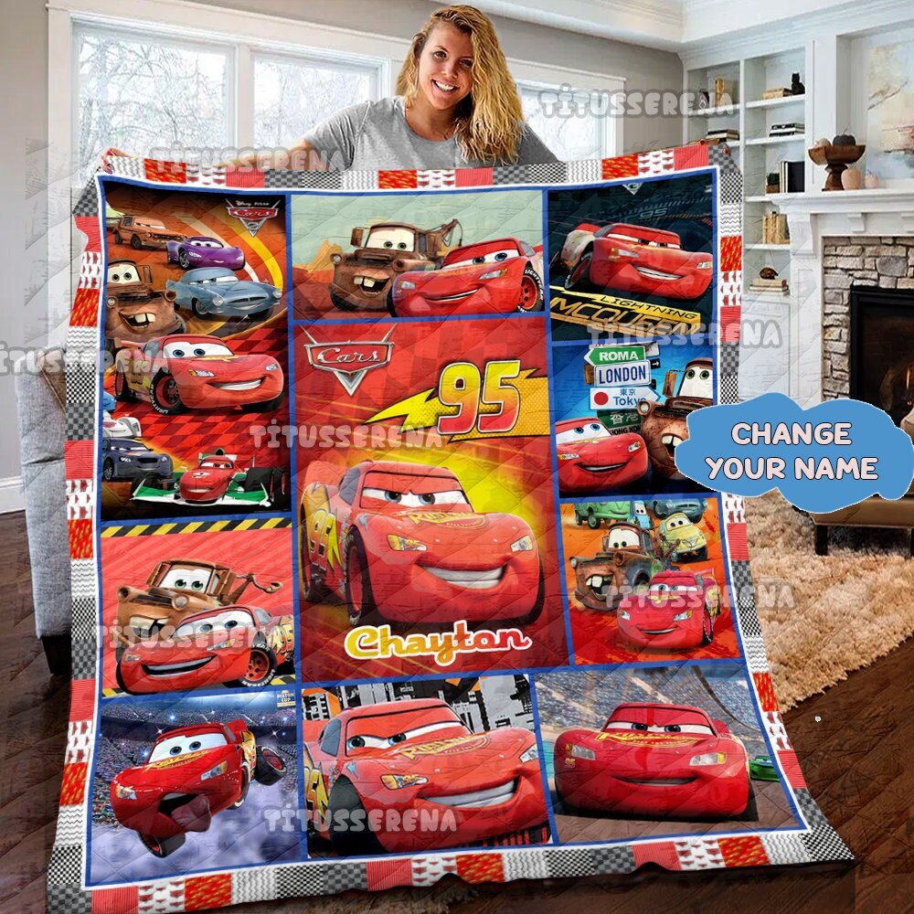 Lightning Mcqueen Blanket - Etsy UK