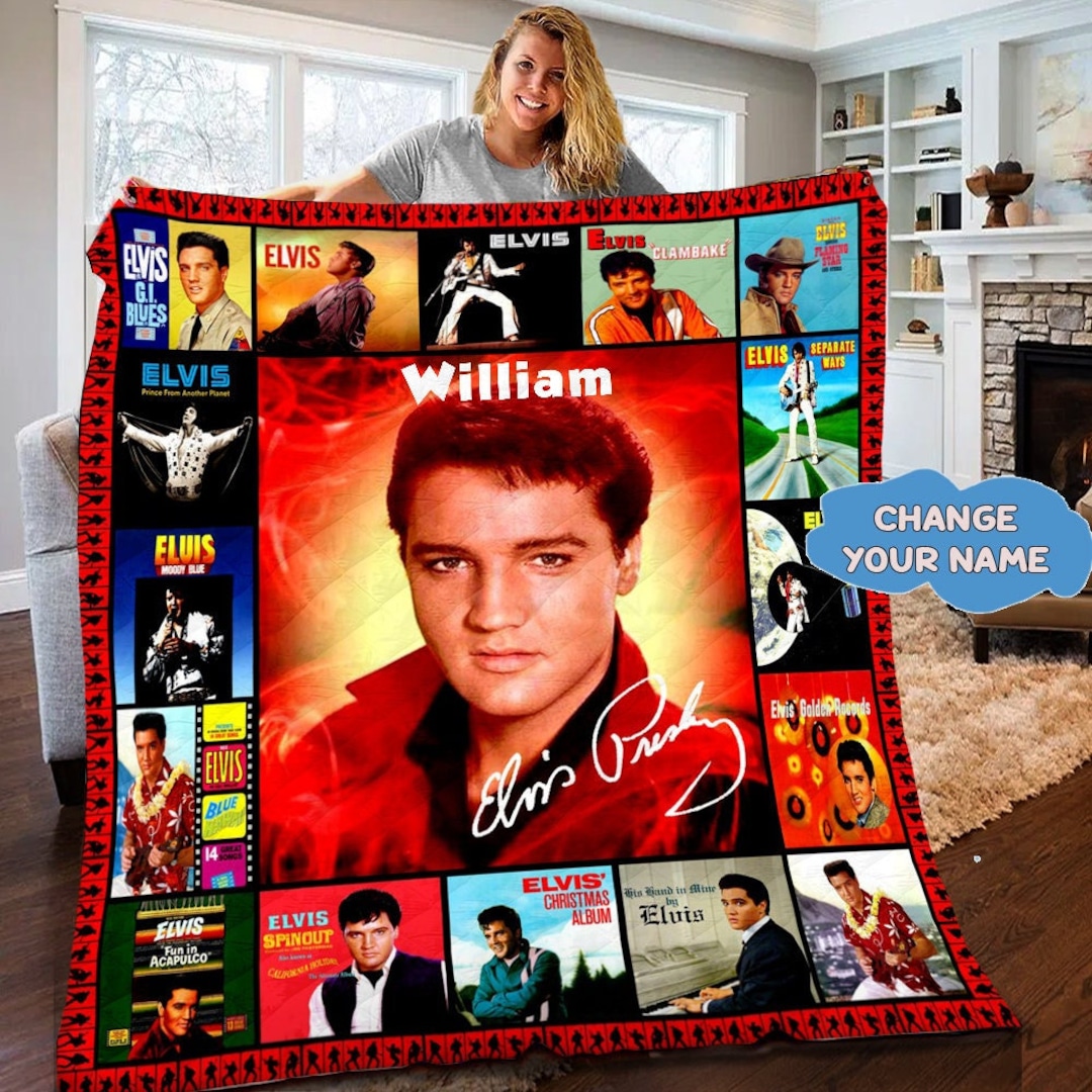 Personalized Elvis Presley Quilt Blanket King of Rock and Etsy
