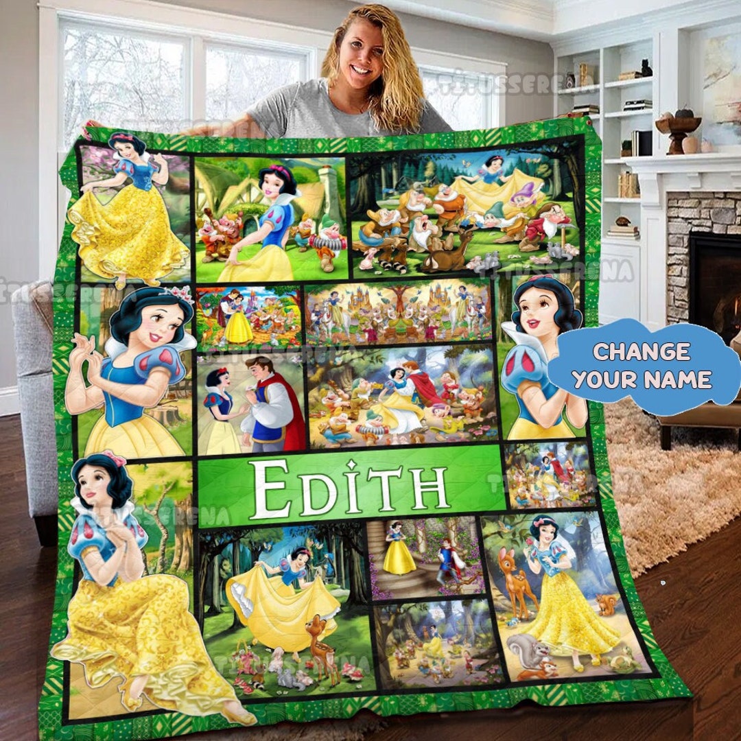 Disney Snow White Blanket Disney Snow White Princess Blanket Etsy