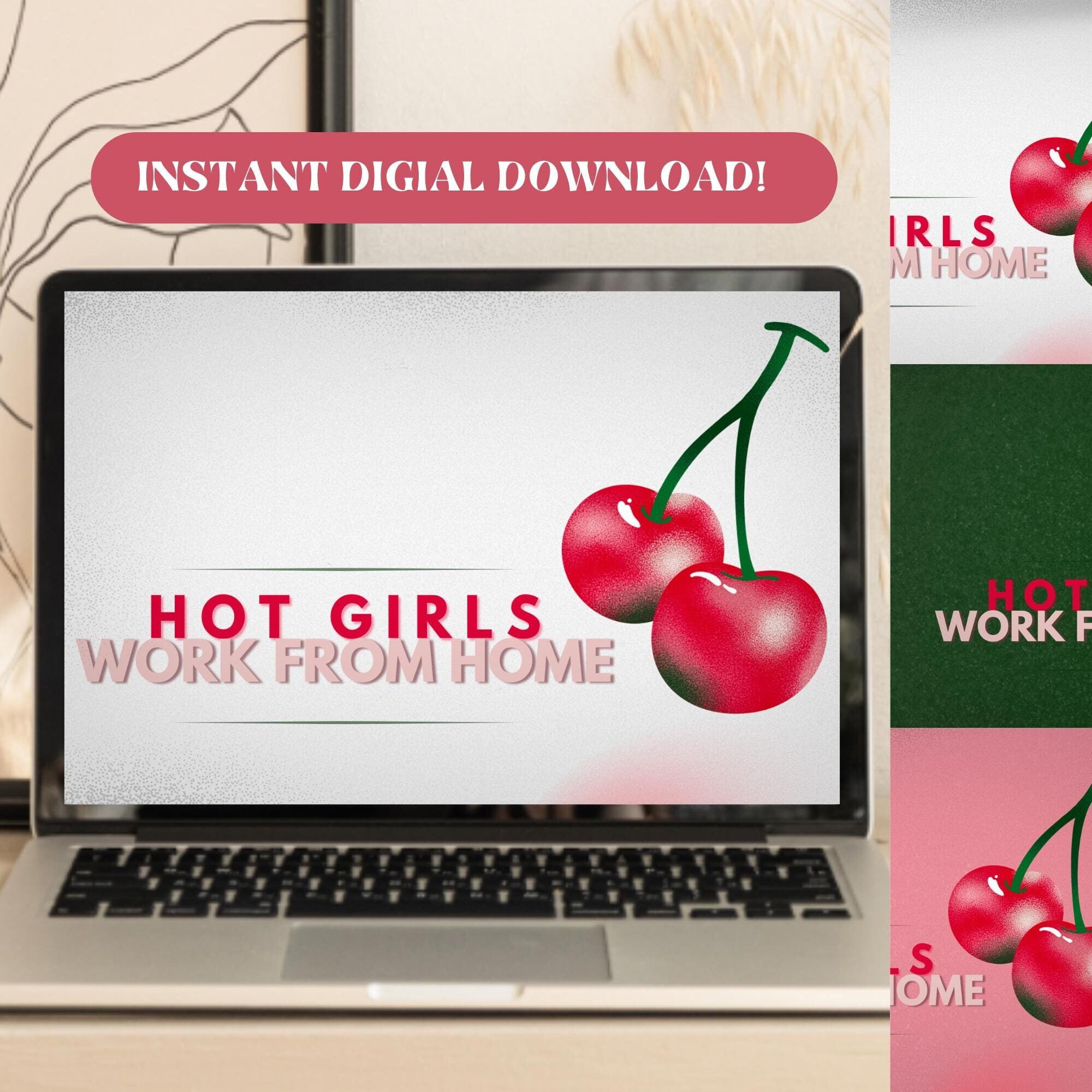 Empowering Girly Digital Wallpapers | Maximalist Style | Cherry | 3 ...