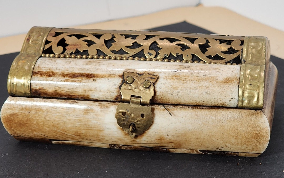 Bone and Brass Trinket Box Etsy