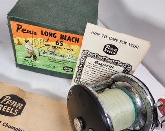 1960s Vintage Pflueger Nobby 1963-C Baitcasting Fishing Reel With