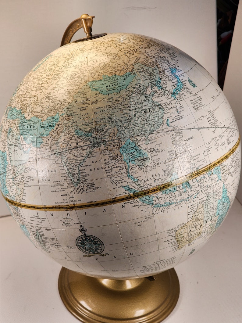 Vintage Crams Imperial World Globe - Etsy
