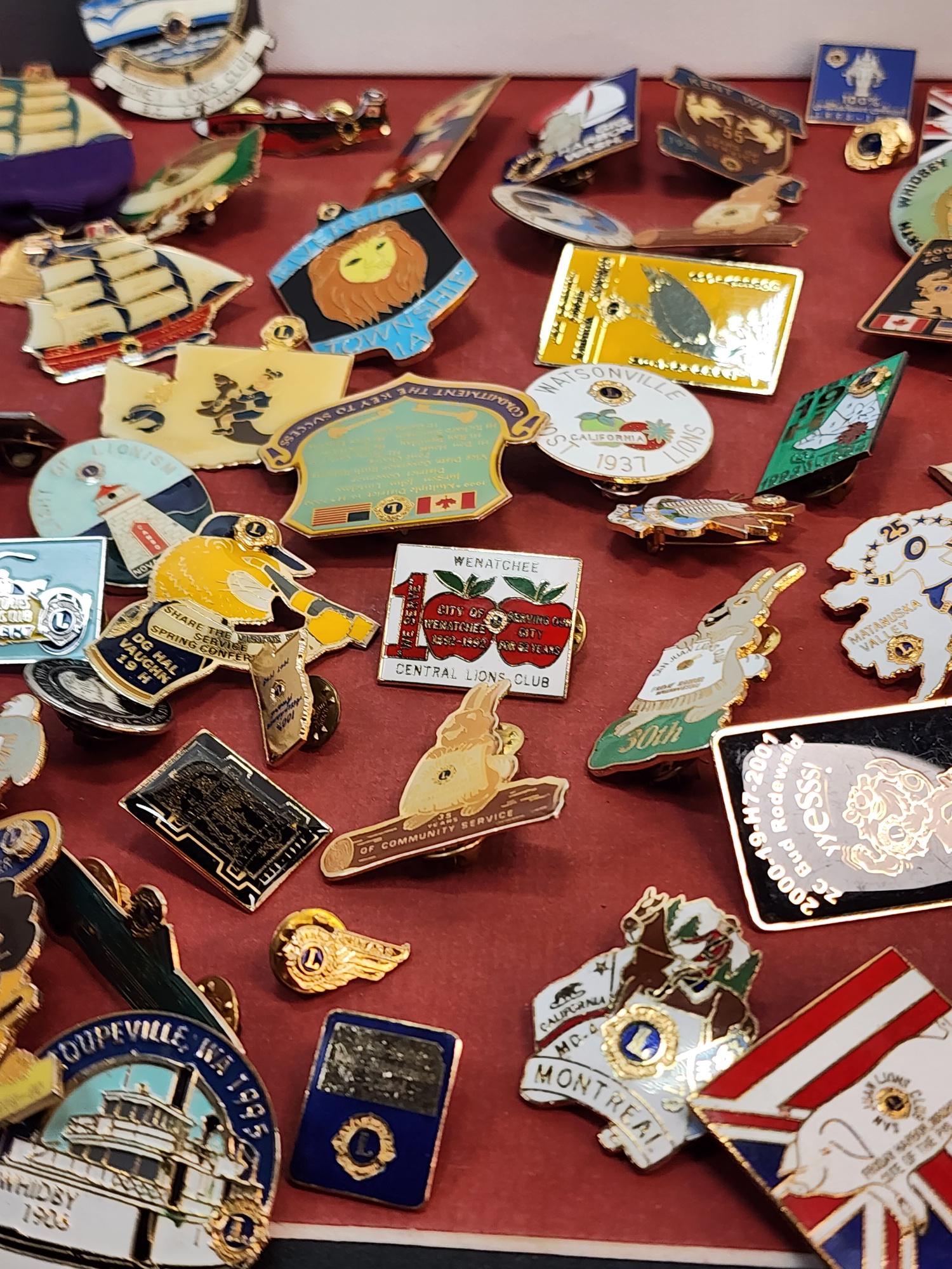 Big Lot of Lions Club Pins 80s and 90s - Etsy