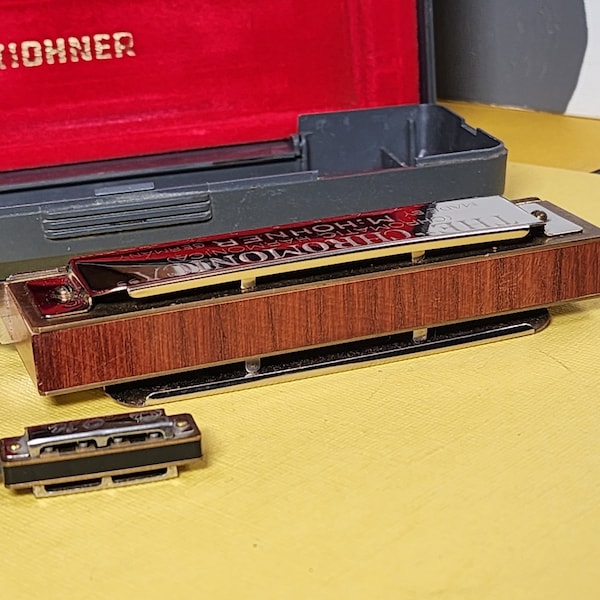 Vintage Hohner Chromonica and Mini Harmonica