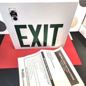 Vintage Lithonia Industrial Exit Sign