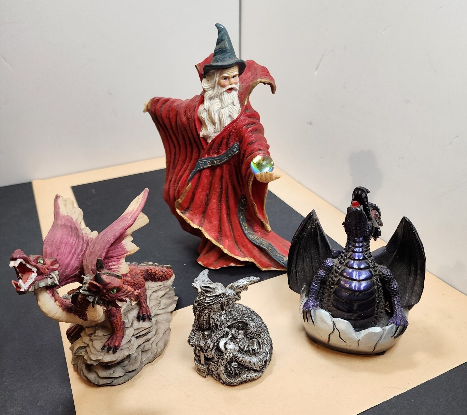 Lot of Dragons and a Wizard - Etsy