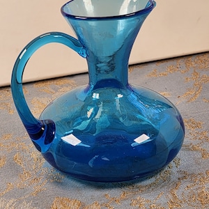 Vintage Hand blown Glass Pitcher