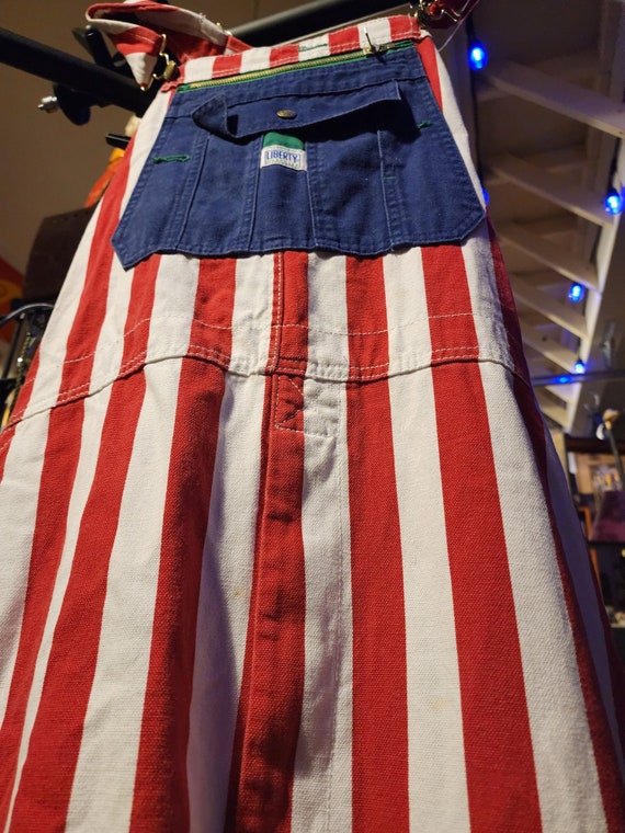 Fun Vintage American-Flag Overalls