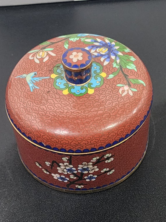 Vintage Chinese Enamel Trinket Box - image 4